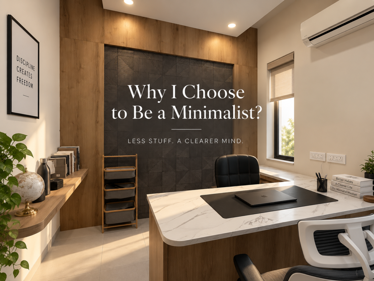 minimalist lifestyle with a clean and organised room